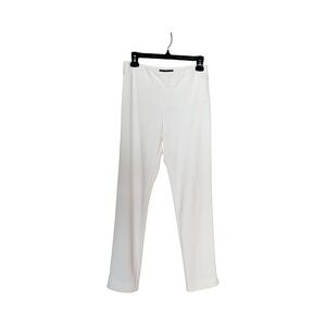 Crazy Larry White Stretch Cropped Pull On Pants Cotton/Lycra Sz 4